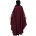 Designer Irani Kaftan with zari embroidery work-Maroon-silver